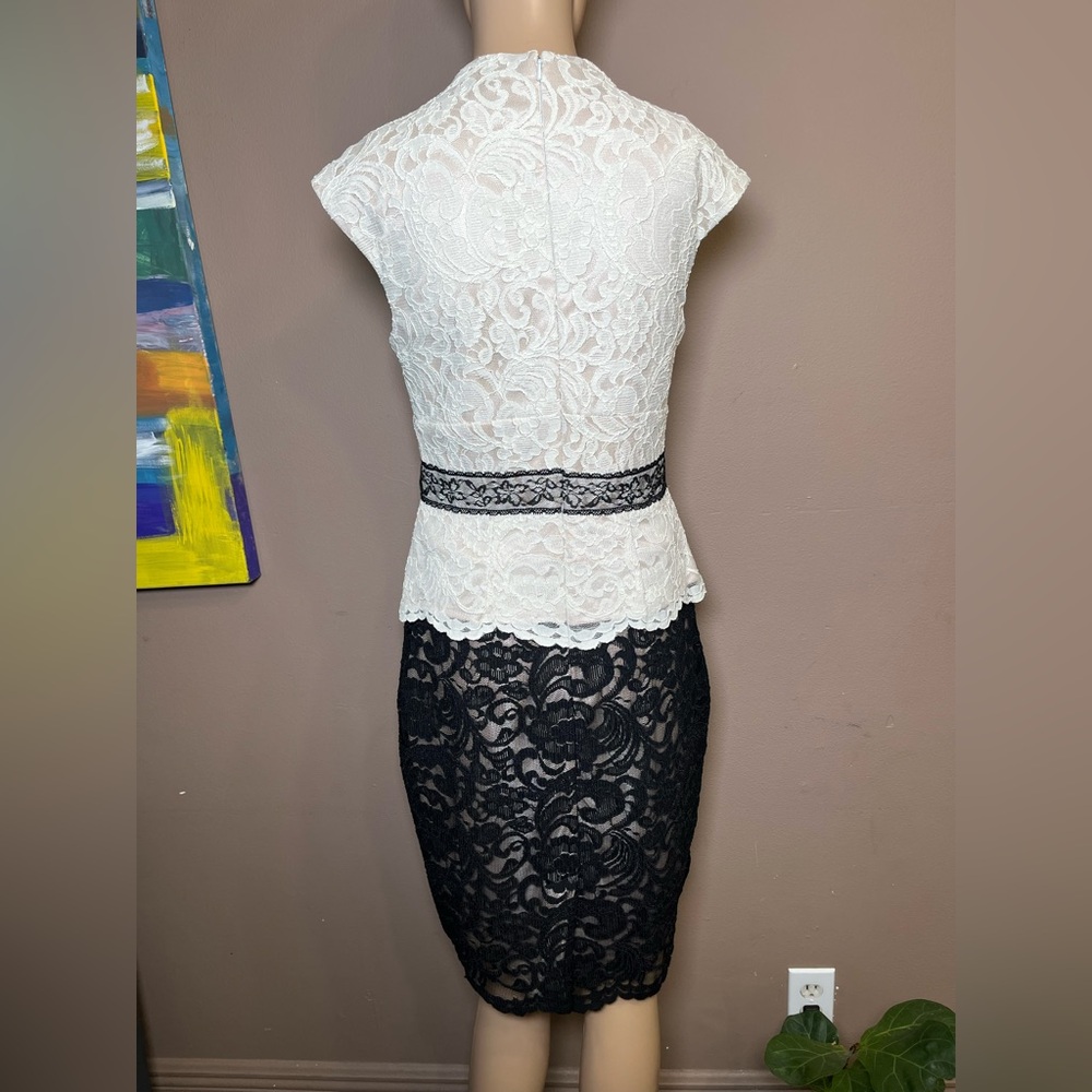 Jax Women’s Dress Ivory and Black Size 8 - Picture 7 of 17